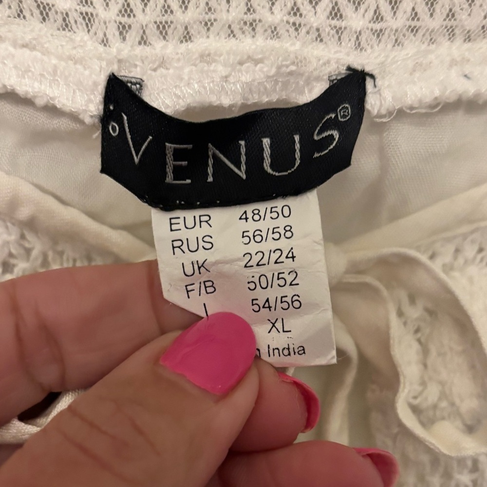 VENUS Elegant White Lace Top women’s size XL - Picture 4 of 6